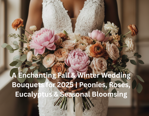 Enchanting Fall Winter Wedding Bouquets for 2025 Peonies Roses Eucalyptus Seasonal Blooms 1