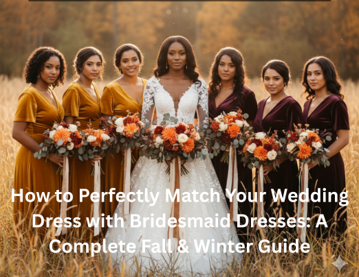 How to Perfectly Match Your Wedding Dress with Bridesmaid Dresses A Complete Fall Winter Guide