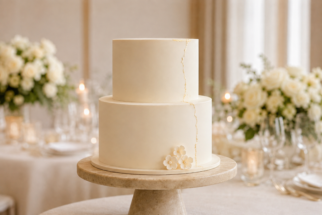 3. minimalist ivory cake with champChatGPT Image Aug 11 2026 04 12 35 PM